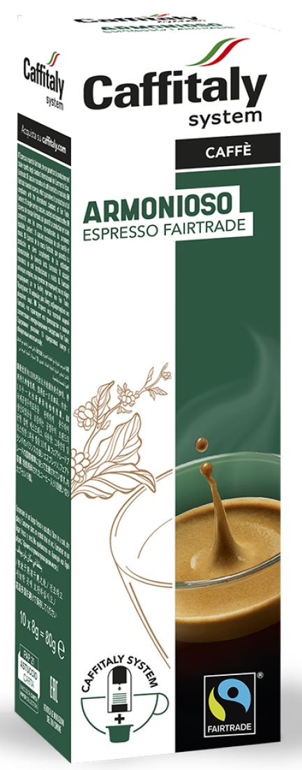 Caffitaly ARMONIOSO Espresso Fairtrade Blend Coffee Capsule - Pack of 10