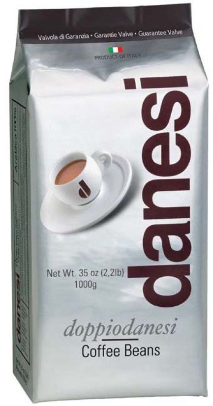 Danesi Caffe DOPPIO Dark Roast Premuim Coffee Beans 1 Kg - 2.2 Lbs (1000 gr)