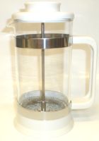Deluxe 8 Cup PYREX White Plastic French Coffee & Tea Press