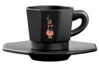 Bialetti Espresso BLACK Porcelain Cups Set of 4