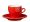 Nuova Point Red Espresso Cup and Saucer Set of 6