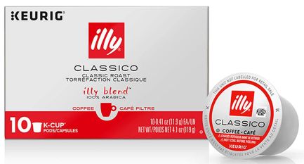 illy K-Cup® Keurig Compatible CLASSICO Medium Roast Coffee Pods 10 Pack 