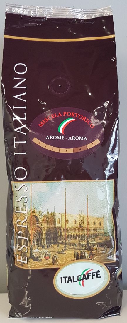 ItalCaffé Italiano MISCELA PORTORICO Coffee Beans 1.1 lbs (500g) 