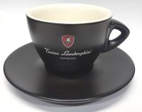 Lamborghini Tasses Lustre Mat Noir a Cappuccino - Ensemble de 6