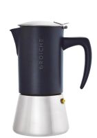 Grosche 6 Cups - 275ml MILANO STEEL BLACK Espresso Coffee Maker